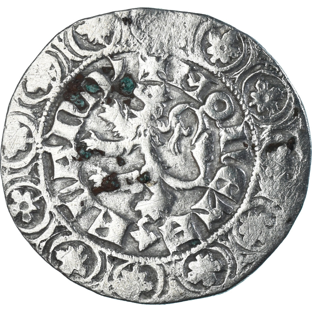 Moeda, França, Flanders, Louis II de Mâle, Gros, 1346-1384, VF(30-35), Prata