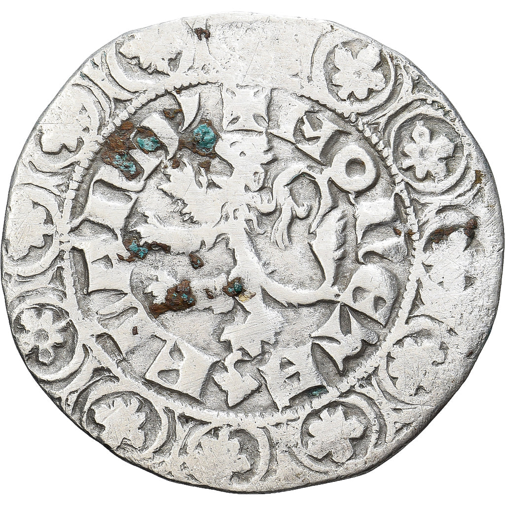Moneda, Francia, Flanders, Louis II de Mâle, Gros, 1346-1384, BC+, Plata