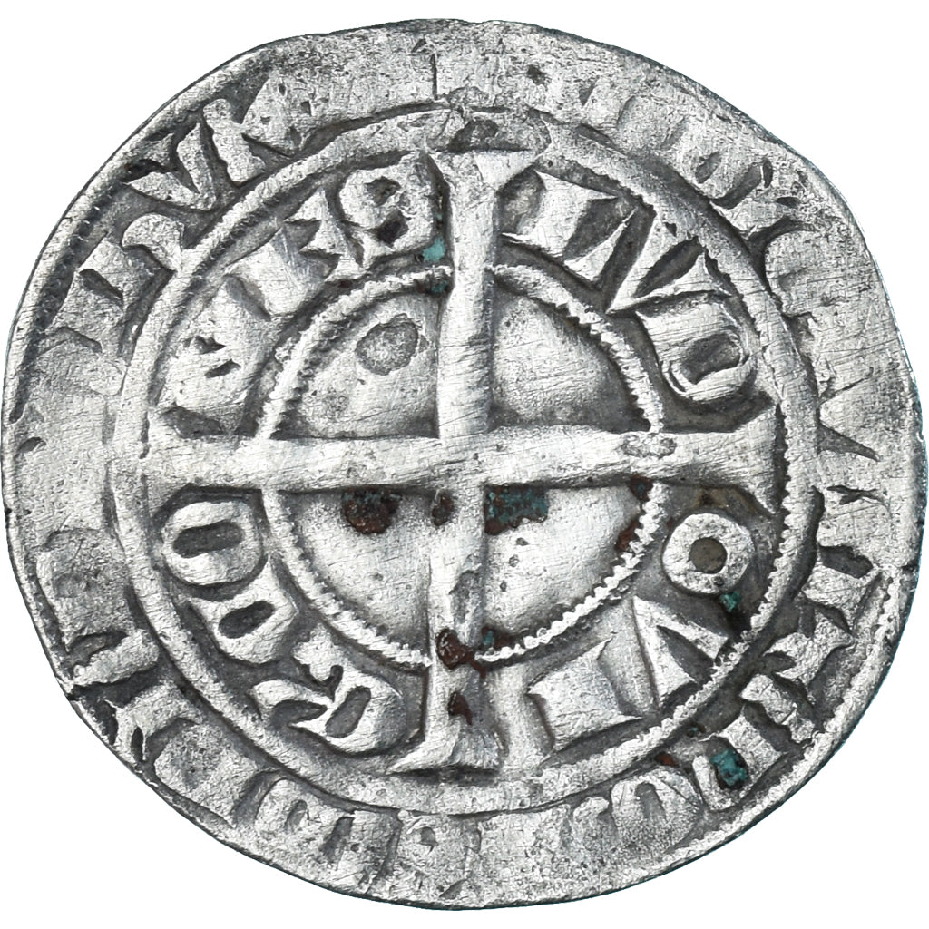 Moneda, Francia, Flanders, Louis II de Mâle, Gros, 1346-1384, BC+, Plata