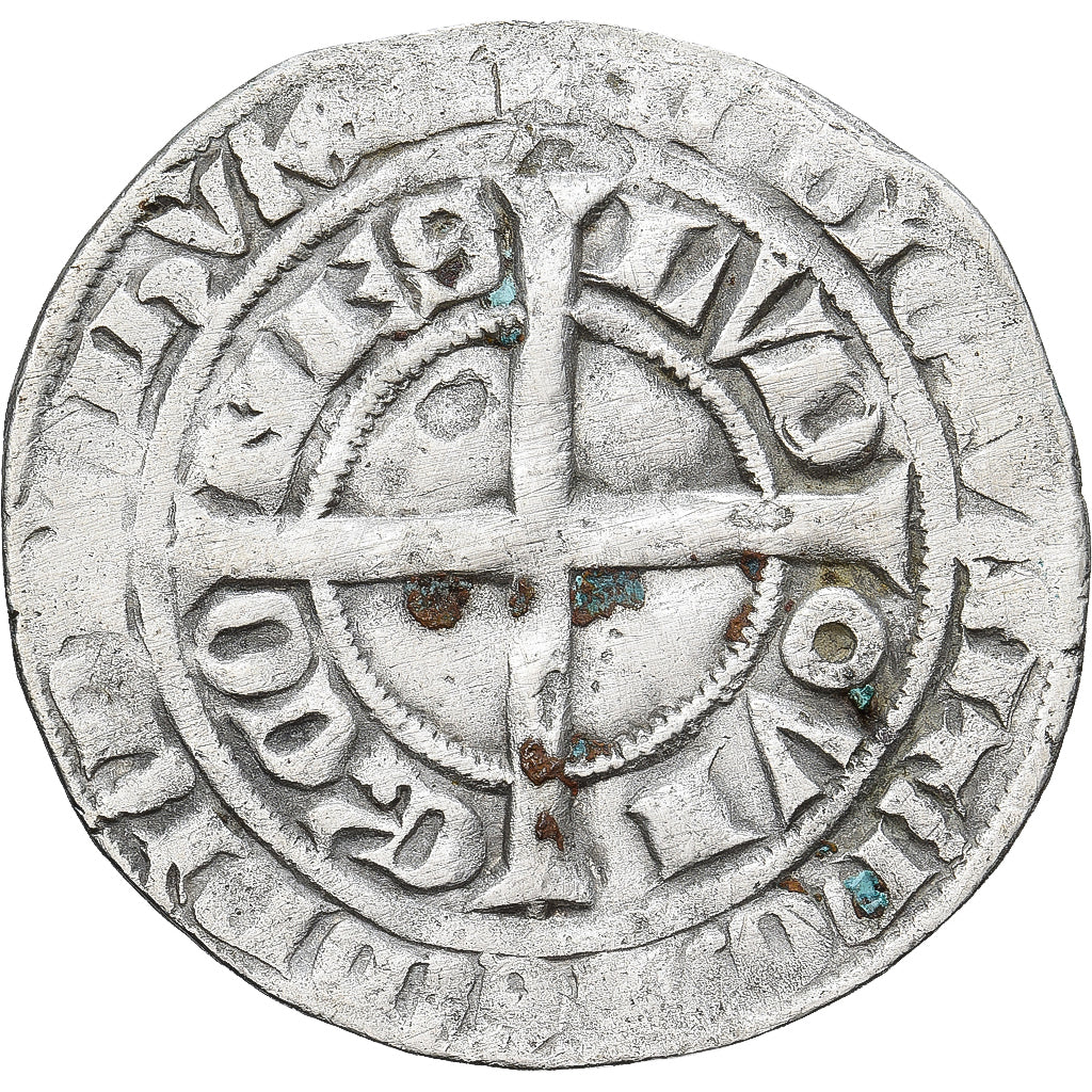 Moneda, Francia, Flanders, Louis II de Mâle, Gros, 1346-1384, BC+, Plata