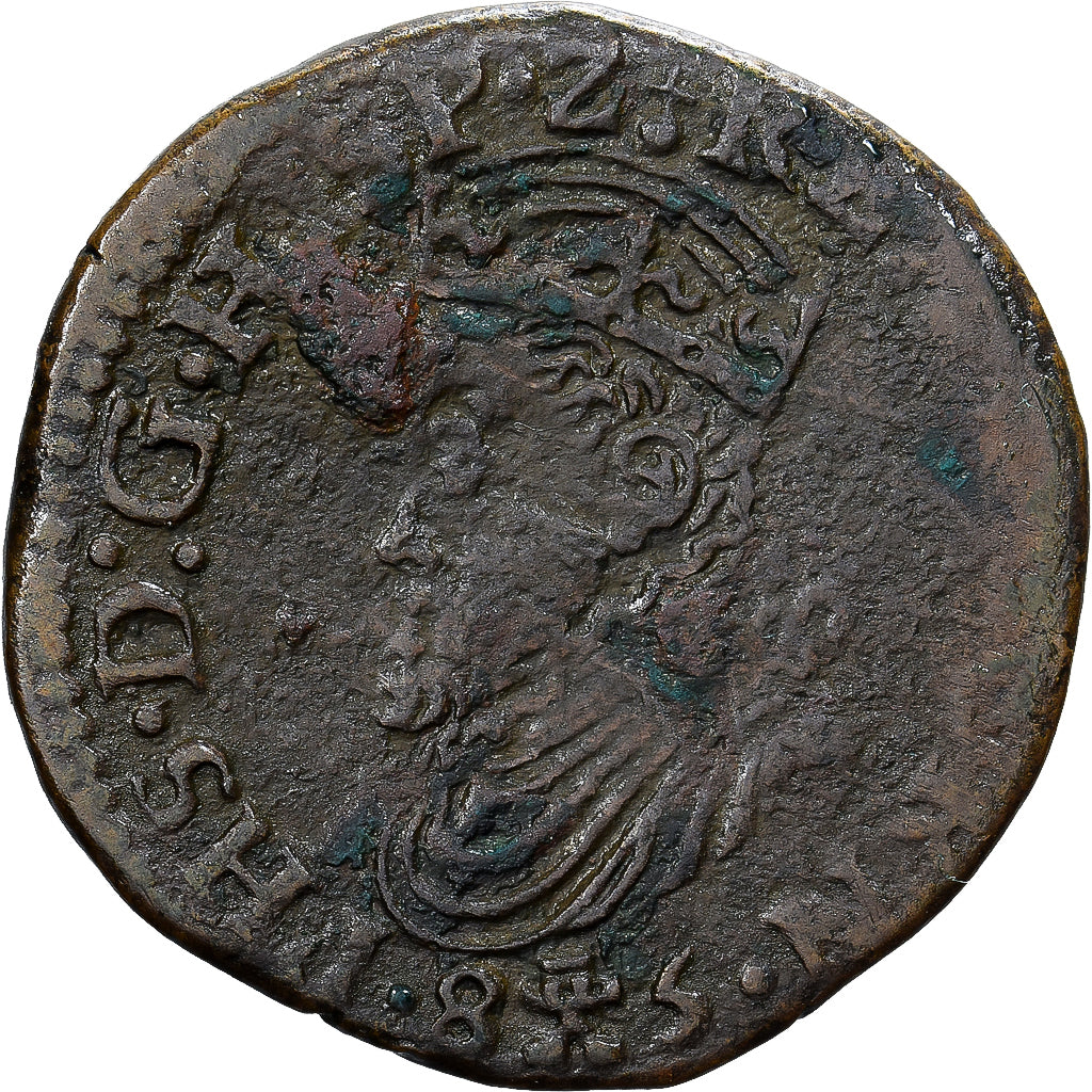Moneta, Paesi Bassi Spagnoli, Philippe II, Liard, Oord, 1585, Tournai, MB, Rame