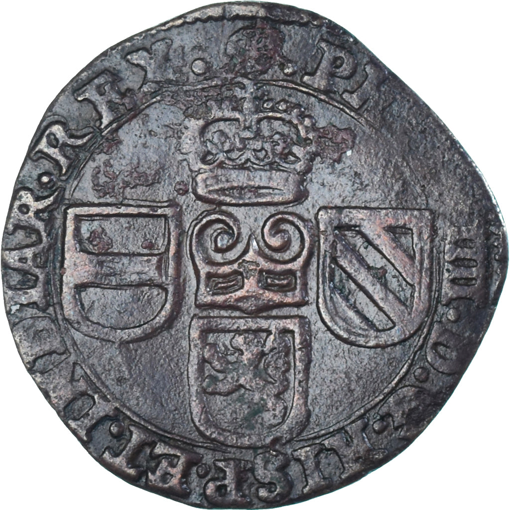 Munten, Lage Spaanse landen, Philippe IV, Liard, Oord, 1652, Brussels, ZF, Koper