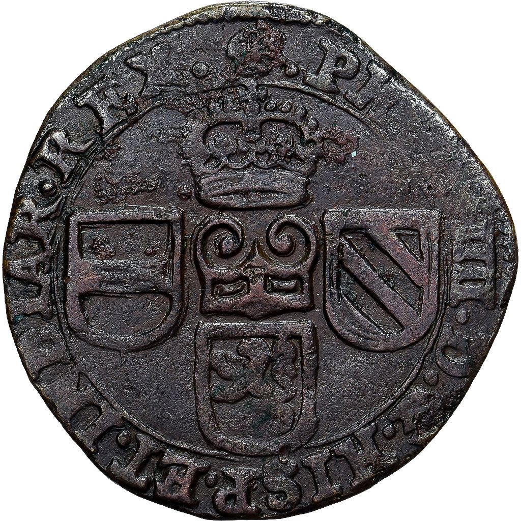 Münze, Spanische Niederlande, Philippe IV, Liard, Oord, 1652, Brussels, SS