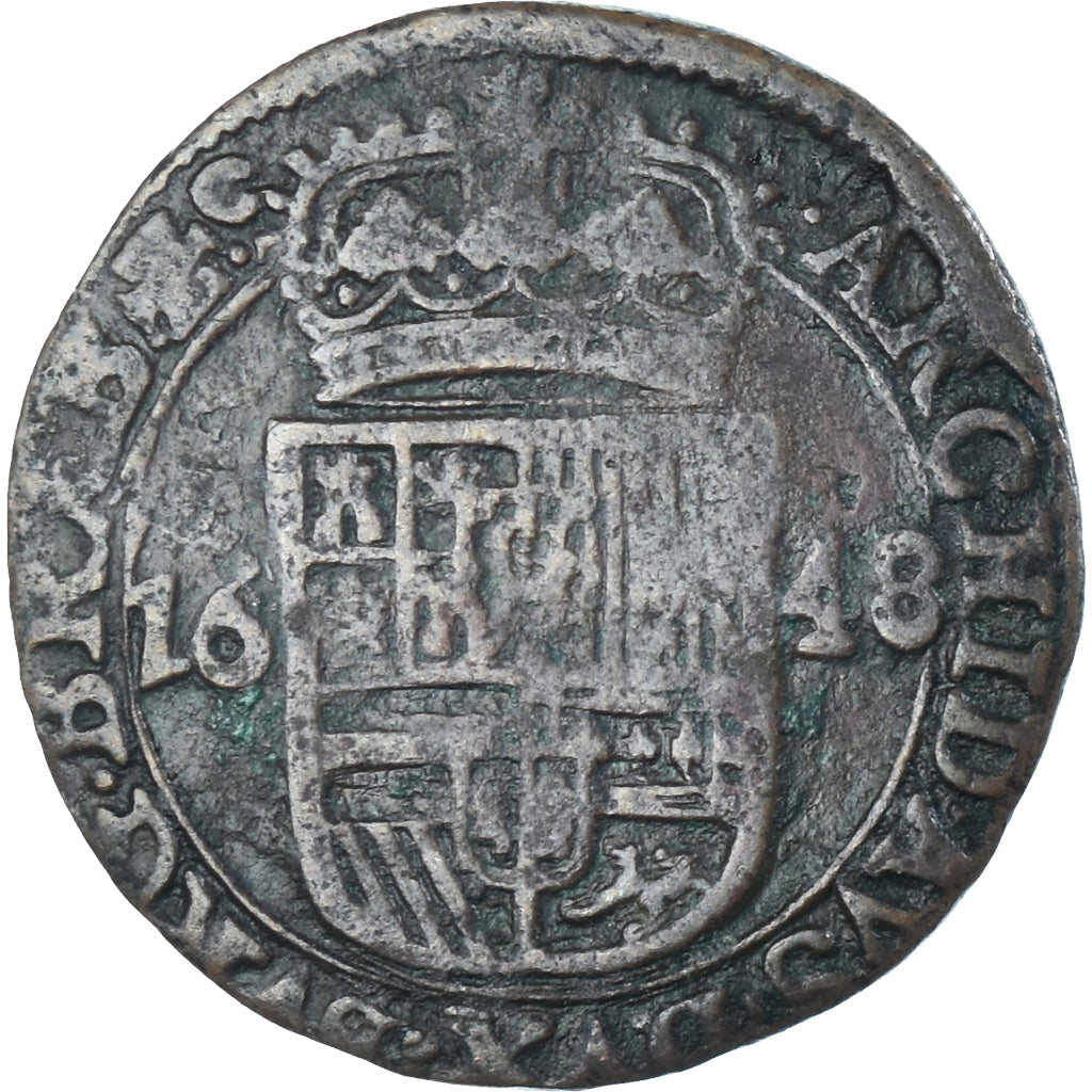 Munten, Lage Spaanse landen, Philippe IV, Liard, Oord, 1648, Brussels, FR+