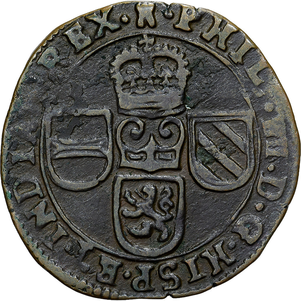 Münze, Spanische Niederlande, Philippe IV, Liard, Oord, 1658, Tournai, SS+