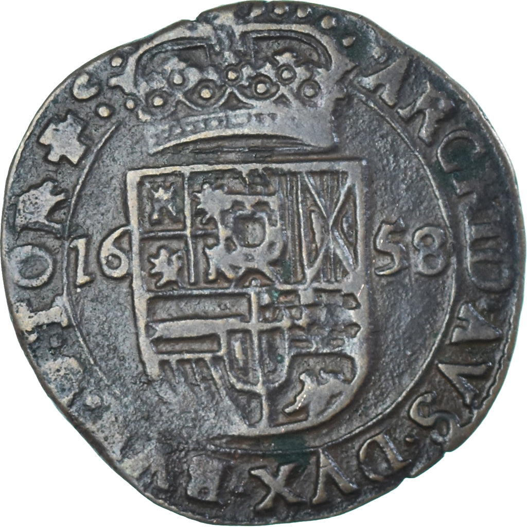 Moeda, Países Baixos Espanhóis, Philippe IV, Liard, Oord, 1658, Tournai
