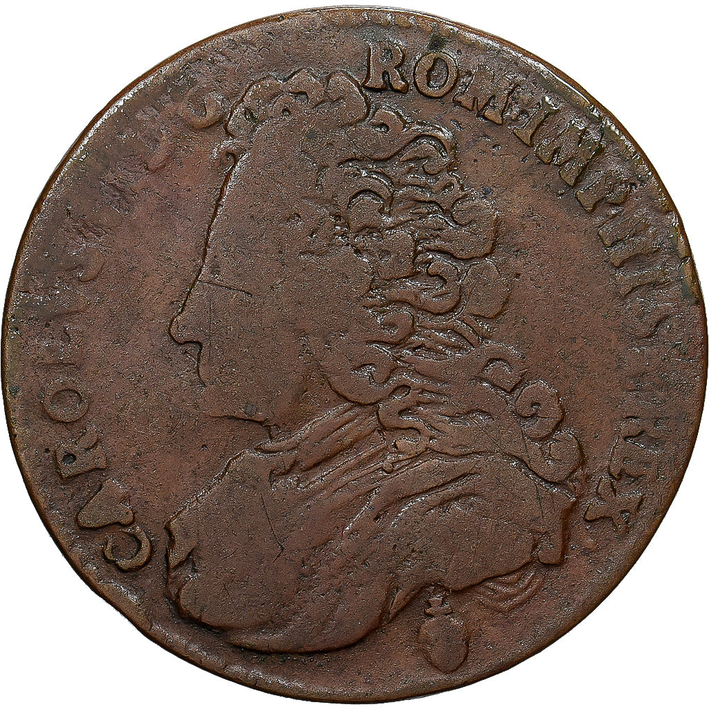 Coin, Austrian Netherlands, Charles VI, Liard, Oord, 1712, Brussels, VF(30-35)