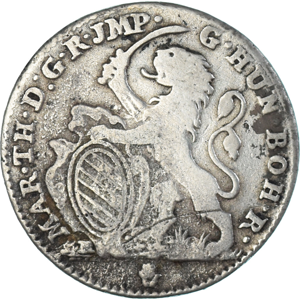 Coin, Austrian Netherlands, Maria Theresa, Escalin, 1753, Anvers, VF(30-35)