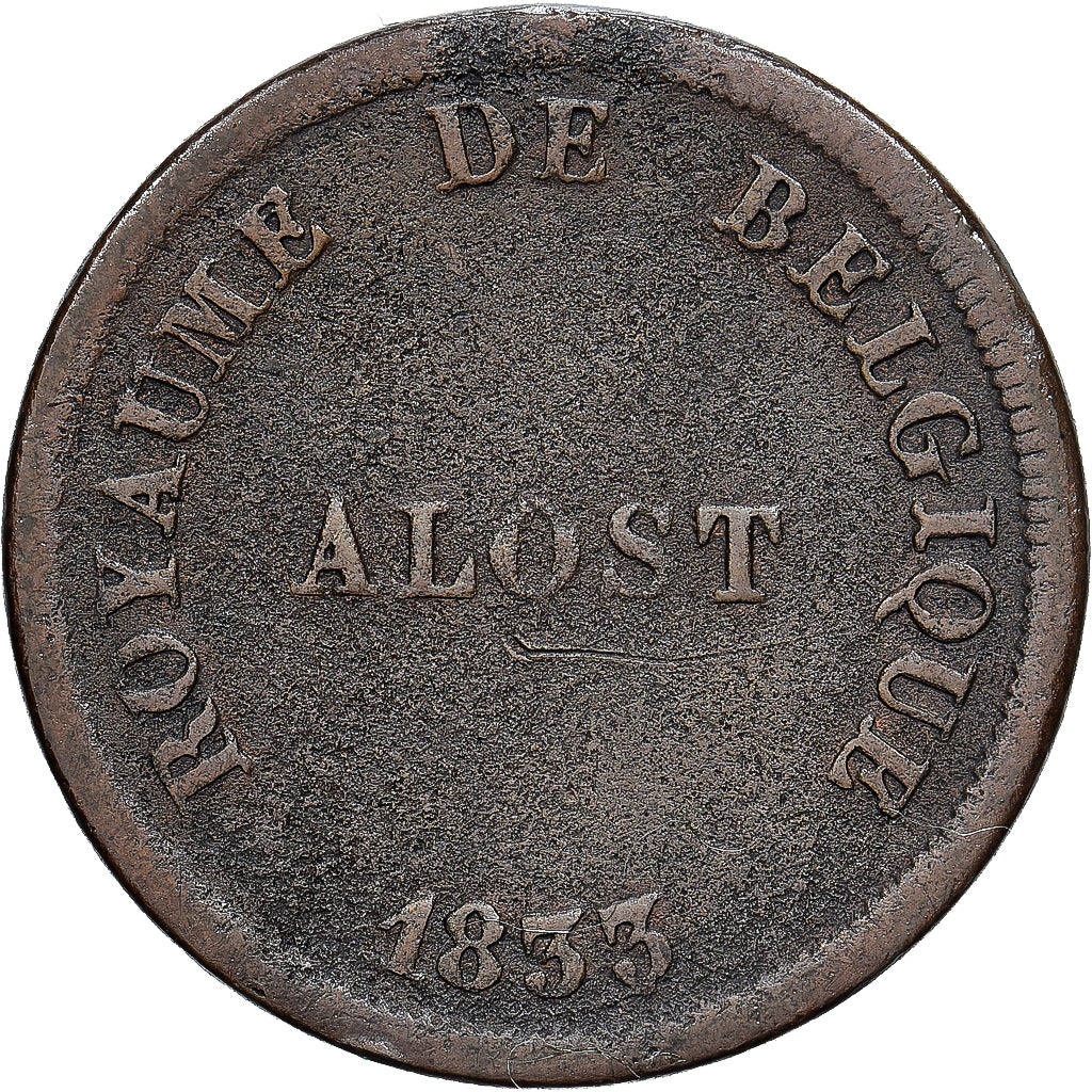 Munten, België, Monnaie fictive, 5 Centimes, 1833, Alost, FR+, Koper