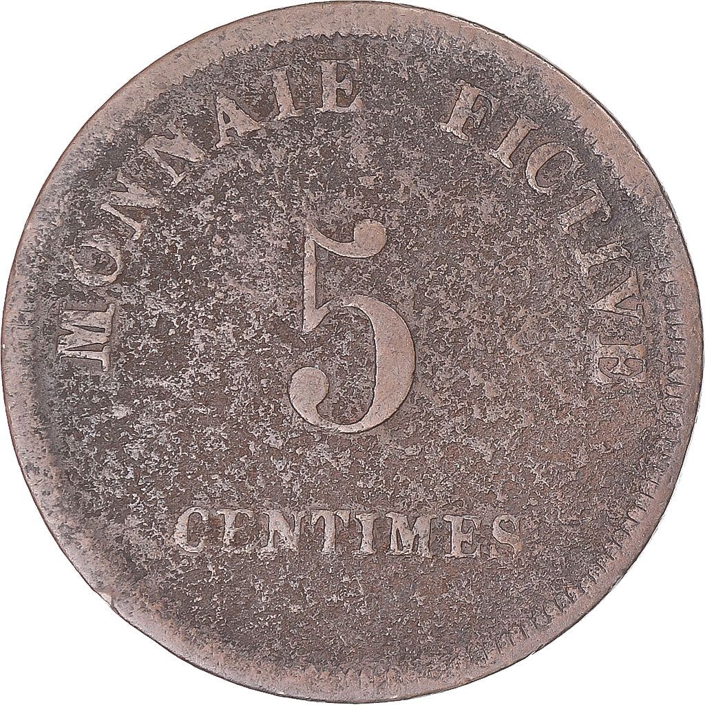 Coin, Belgium, Monnaie fictive, 5 Centimes, 1833, Alost, VF(30-35), Copper