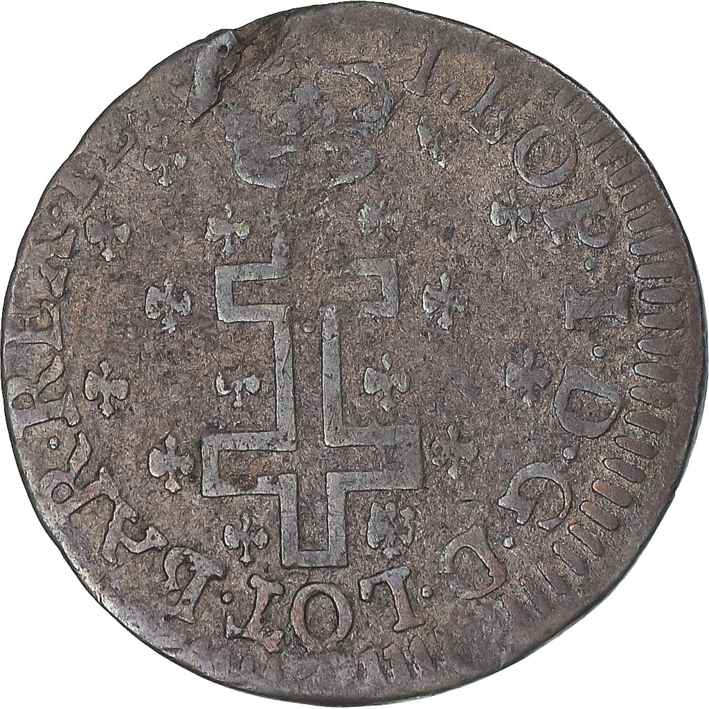 Moneta, Landy niemieckie, LORRAINE, Leopold Joseph, 12 Deniers, 1727, Nancy