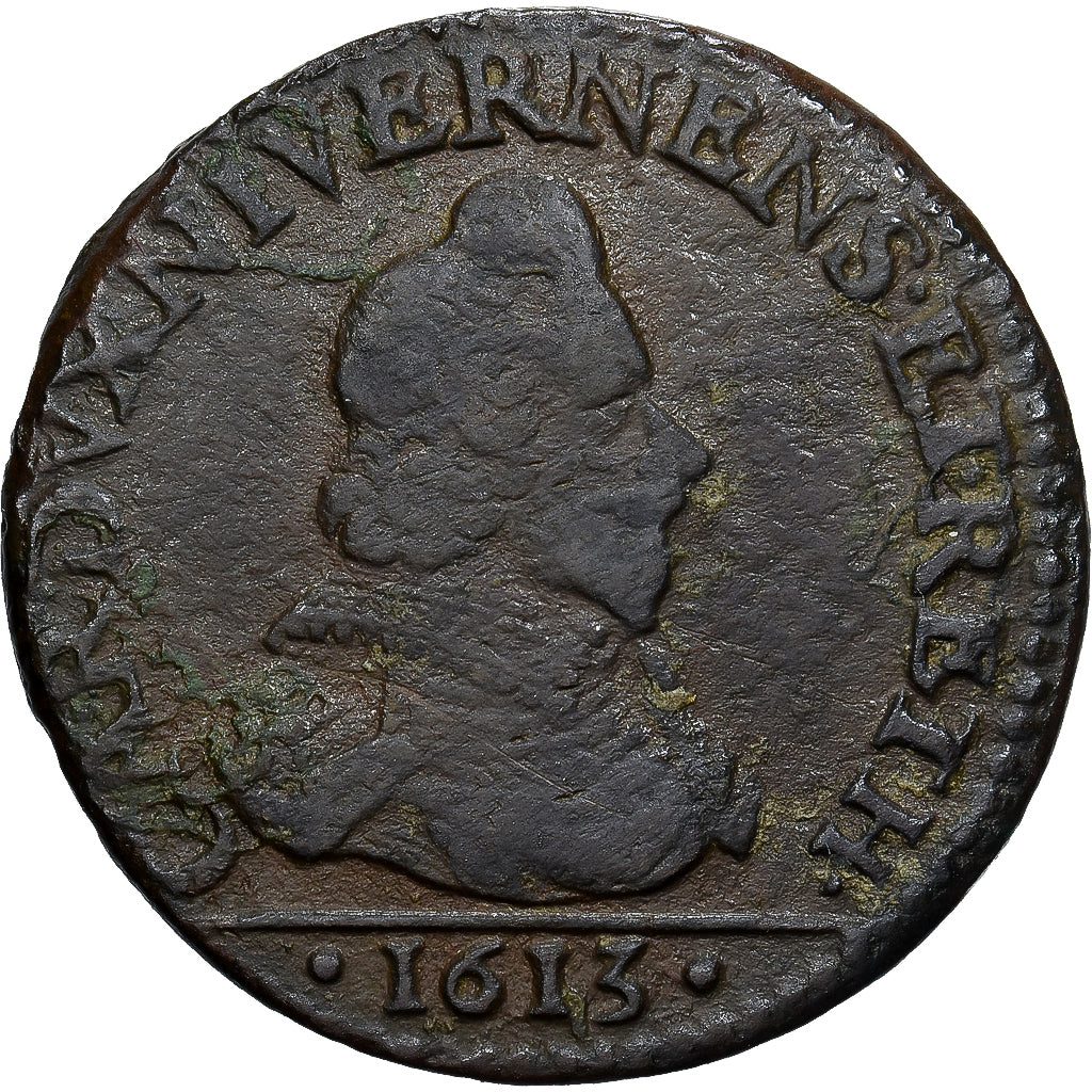 Moneda, ESTADOS FRANCESES, NEVERS & RETHEL, Charles of Gonzaga, 2 Liard, 1613