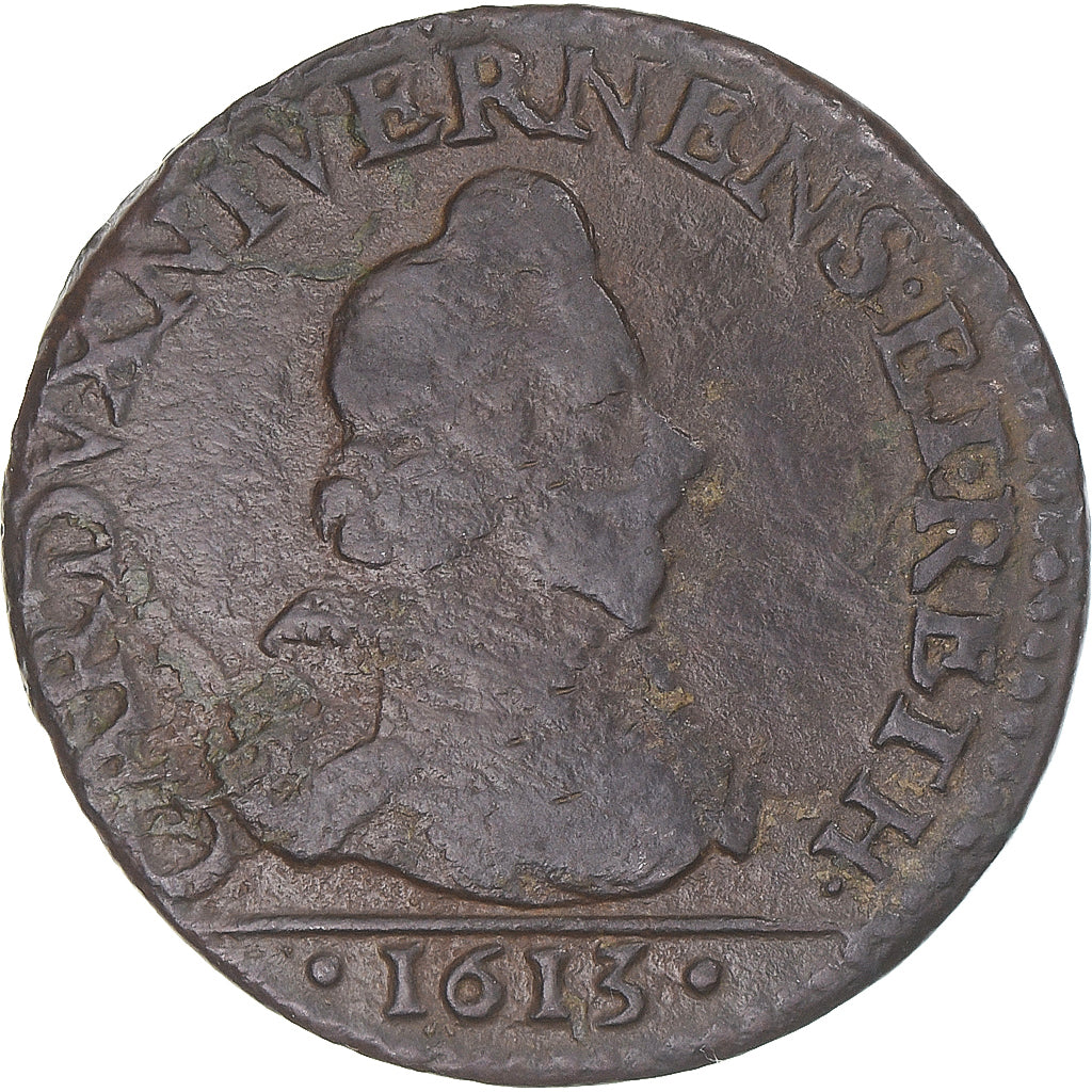 Moneda, ESTADOS FRANCESES, NEVERS & RETHEL, Charles of Gonzaga, 2 Liard, 1613