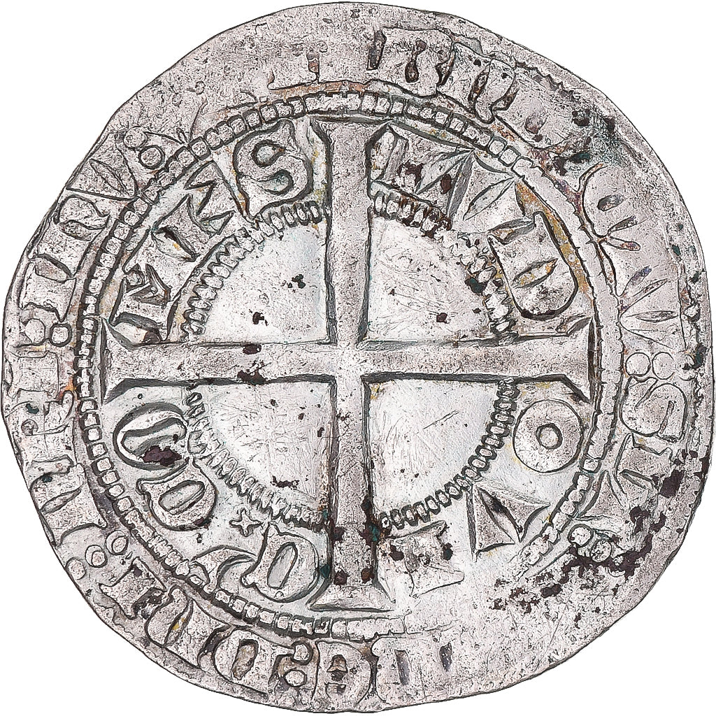 Moneda, Francia, Flanders, Louis II de Mâle, Gros, 1346-1384, BC+, Plata