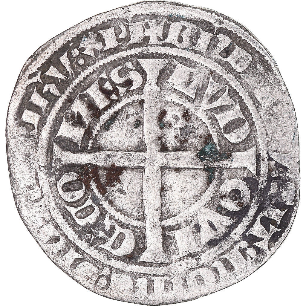Moneta, Francia, Flanders, Louis II de Mâle, Gros, 1346-1384, MB+, Argento