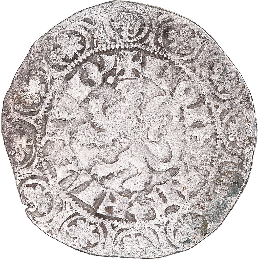 Munten, Frankrijk, Vlaanderen, Louis II de Mâle, Gros, 1346-1384, FR+, Zilver