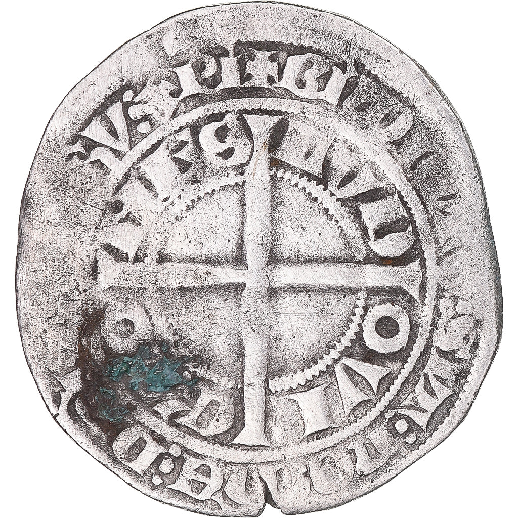 Munten, Frankrijk, Vlaanderen, Louis II de Mâle, Gros, 1346-1384, FR+, Zilver