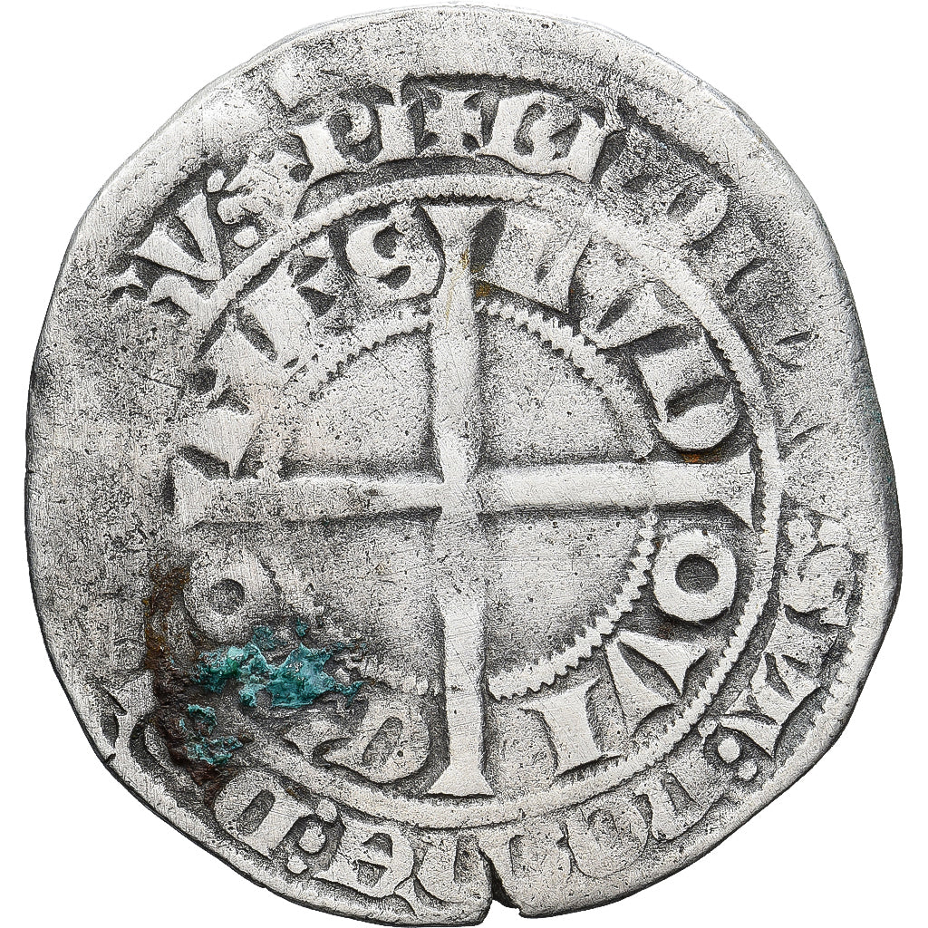 Moneda, Francia, Flanders, Louis II de Mâle, Gros, 1346-1384, BC+, Plata