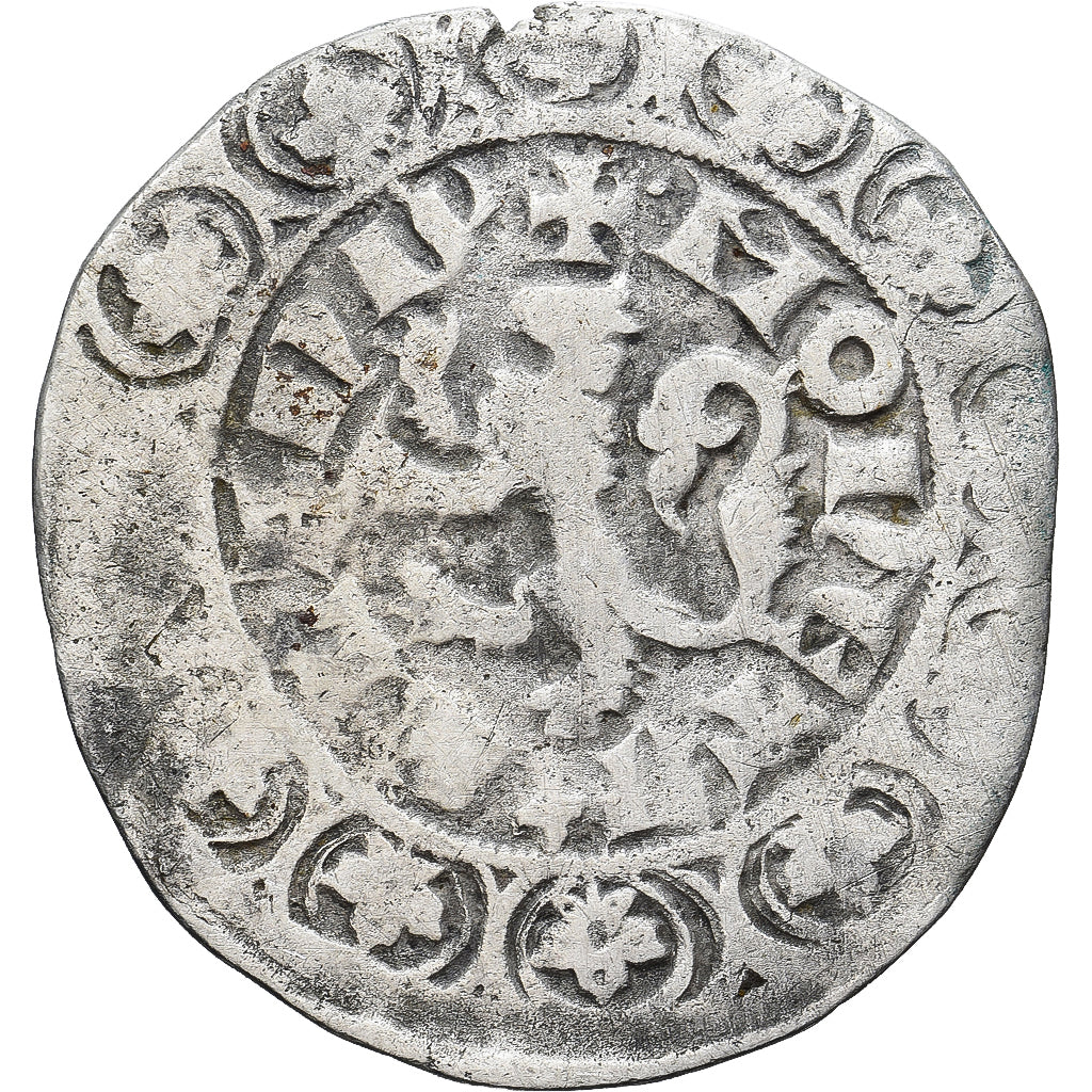 Moneda, Francia, Flanders, Louis II de Mâle, Gros, 1346-1384, BC+, Plata
