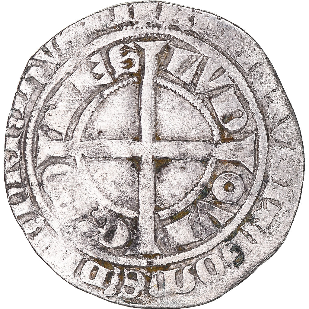 Moneda, Francia, Flanders, Louis II de Mâle, Gros, 1346-1384, BC+, Plata