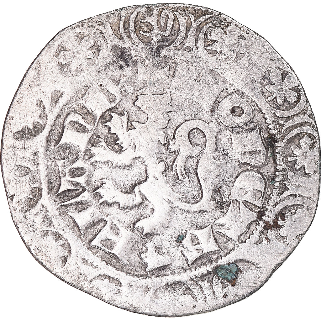 Moneda, Francia, Flanders, Louis II de Mâle, Gros, 1346-1384, BC+, Plata