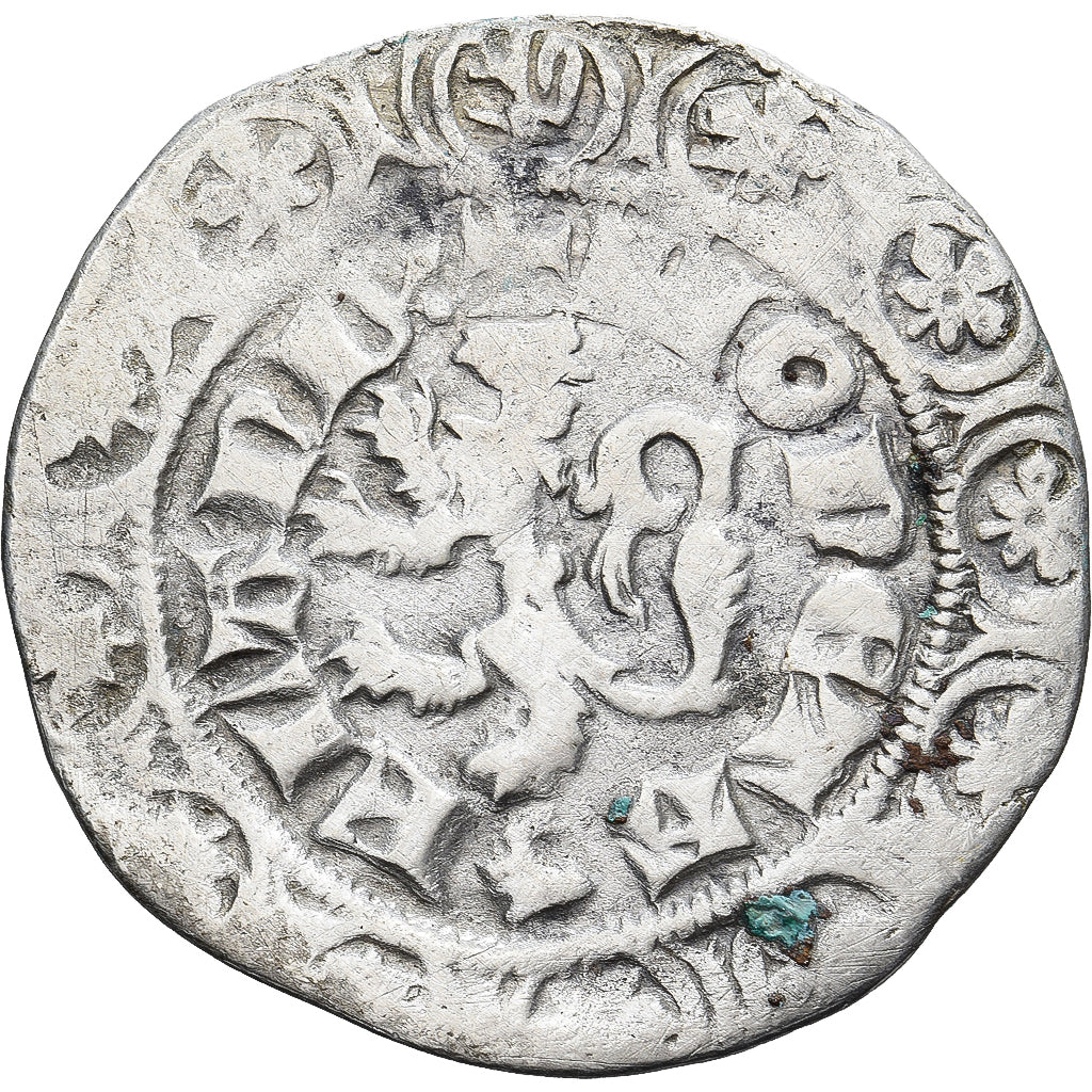 Moneda, Francia, Flanders, Louis II de Mâle, Gros, 1346-1384, BC+, Plata