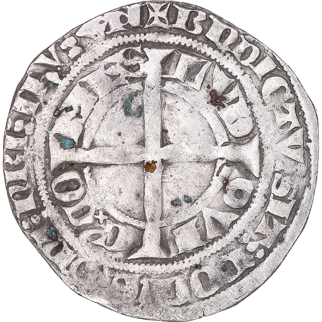 Moeda, França, Flanders, Louis II de Mâle, Gros, 1346-1384, VF(30-35), Prata