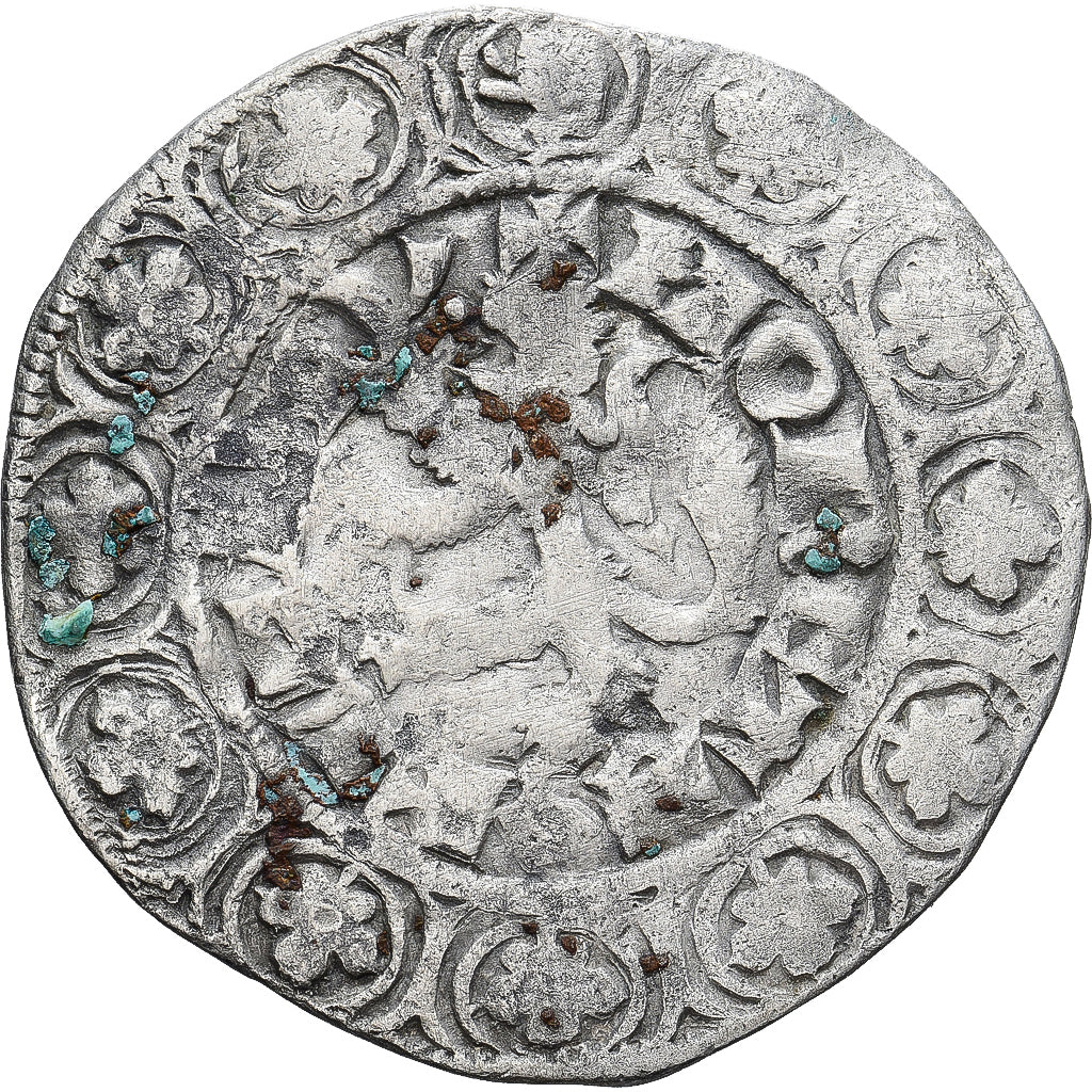 Moneda, Francia, Flanders, Louis II de Mâle, Gros, 1346-1384, BC+, Plata