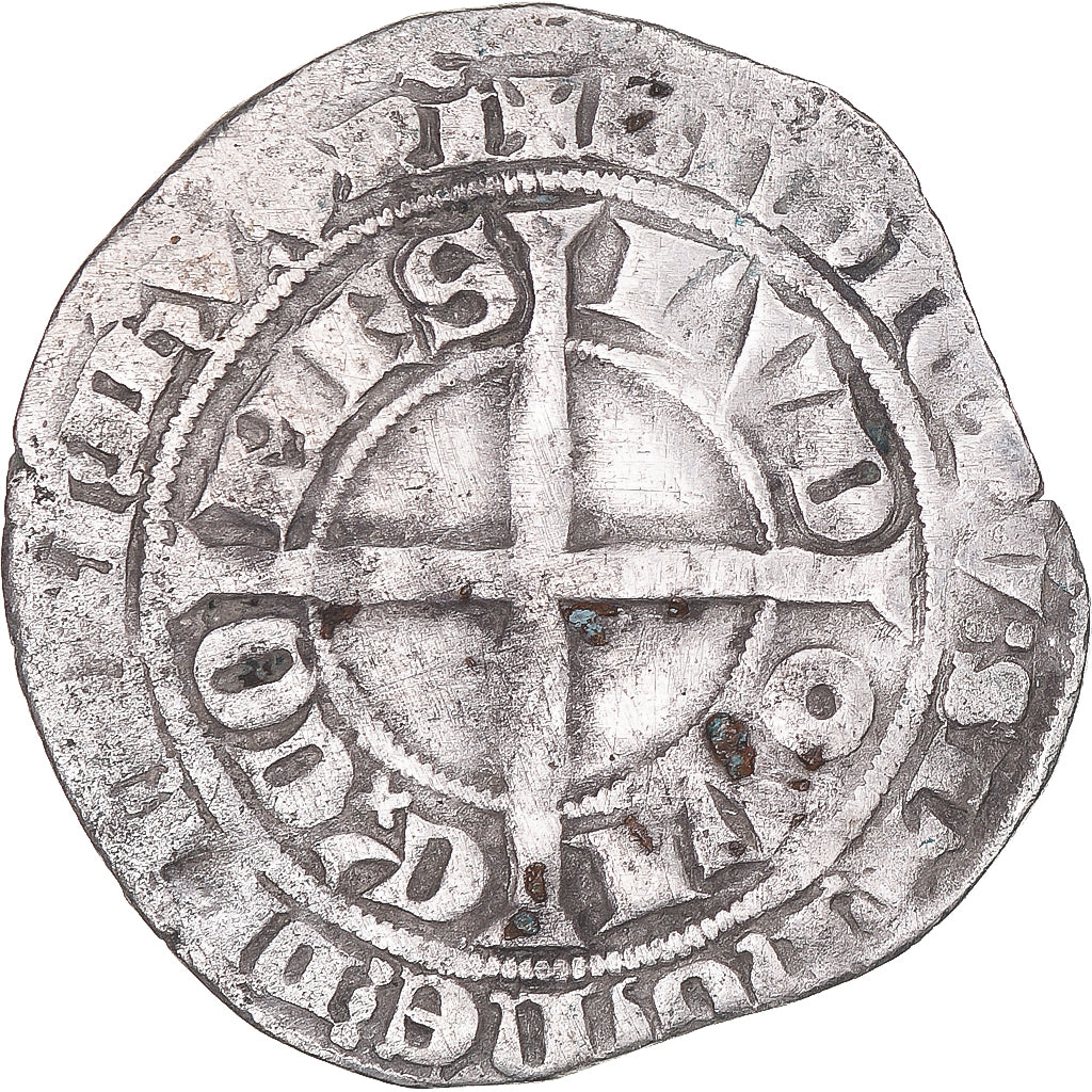 Moneda, Francia, Flanders, Louis II de Mâle, Gros, 1346-1384, BC+, Plata
