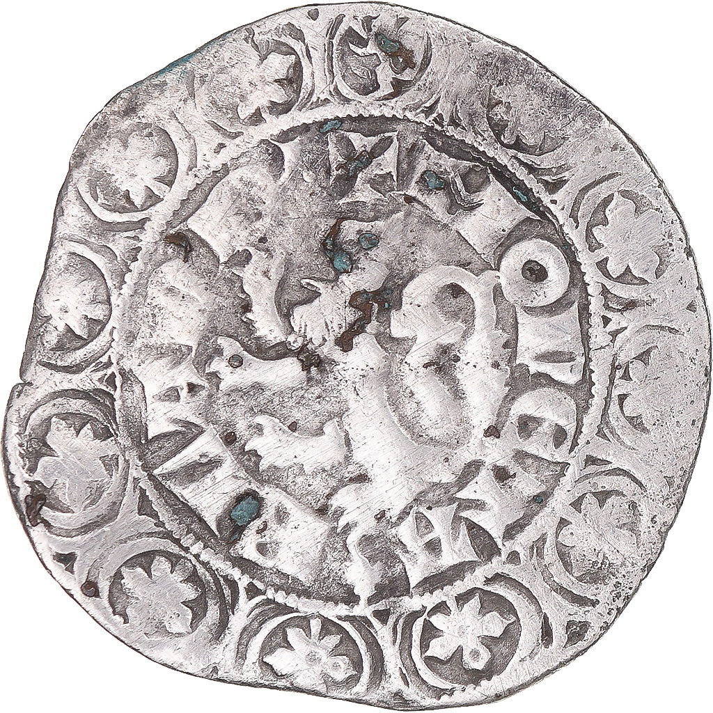 Moneda, Francia, Flanders, Louis II de Mâle, Gros, 1346-1384, BC+, Plata
