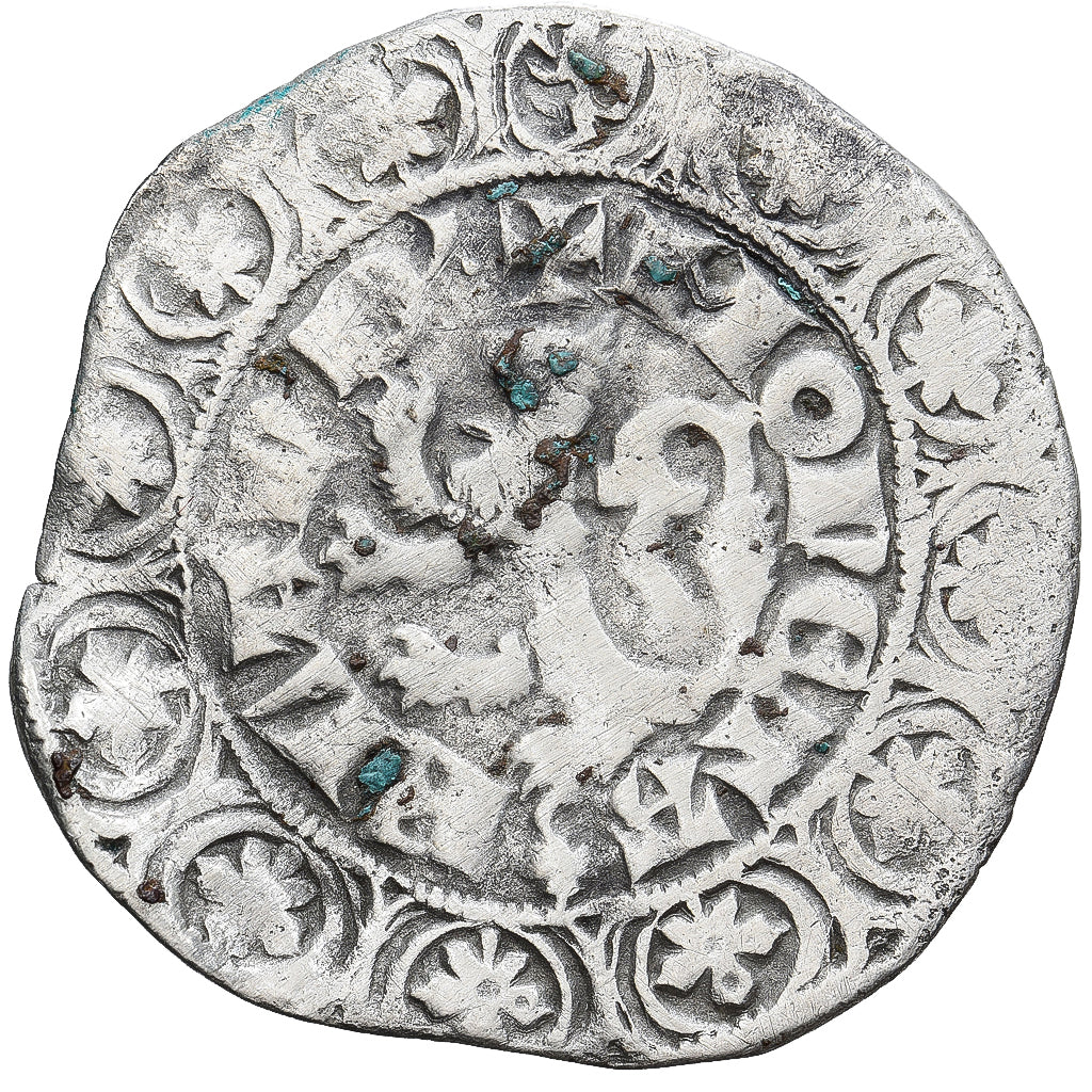Moneta, Francia, Flanders, Louis II de Mâle, Gros, 1346-1384, MB+, Argento