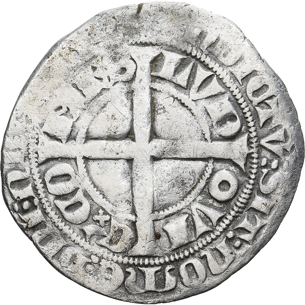 Monnaie, France, Flandre, Louis II de Mâle, Gros, 1346-1384, TB+, Argent