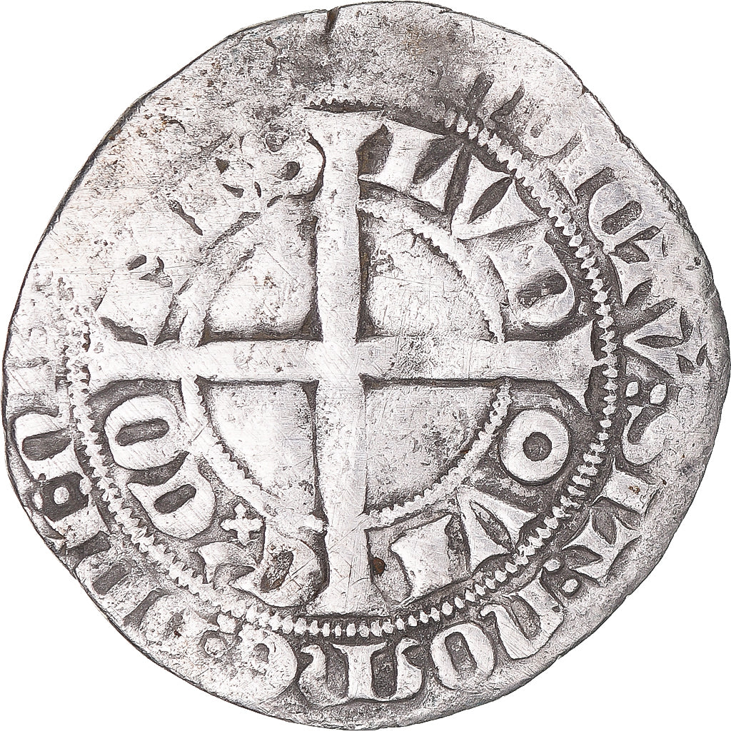 Moneda, Francia, Flanders, Louis II de Mâle, Gros, 1346-1384, BC+, Plata