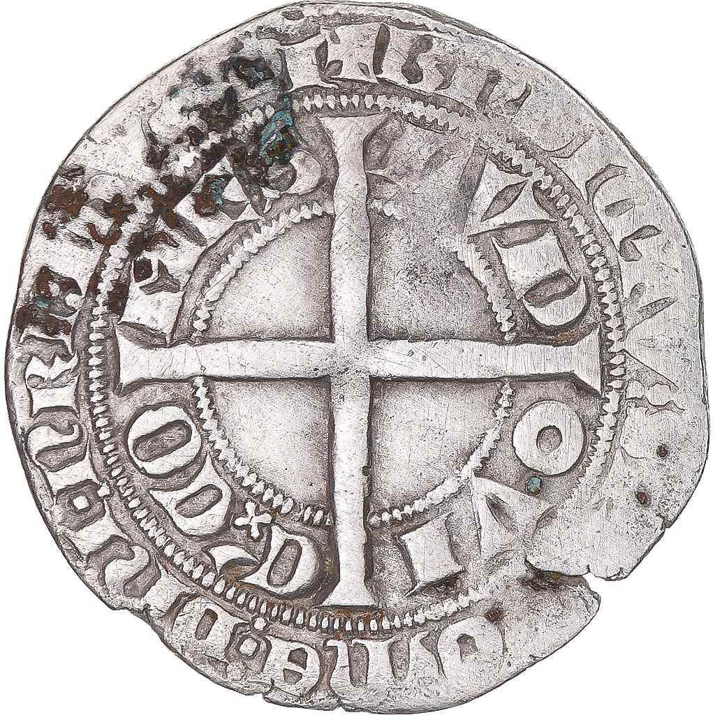 Moneda, Francia, Flanders, Louis II de Mâle, Gros, 1346-1384, BC+, Plata