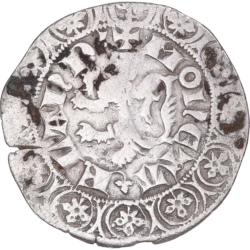 Moneda, Francia, Flanders, Louis II de Mâle, Gros, 1346-1384, BC+, Plata