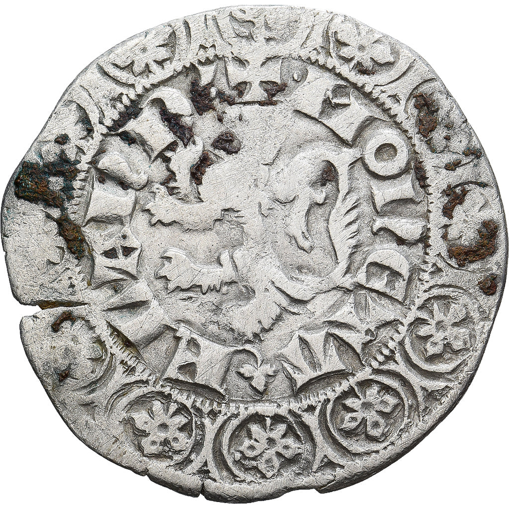Monnaie, France, Flandre, Louis II de Mâle, Gros, 1346-1384, TB+, Argent