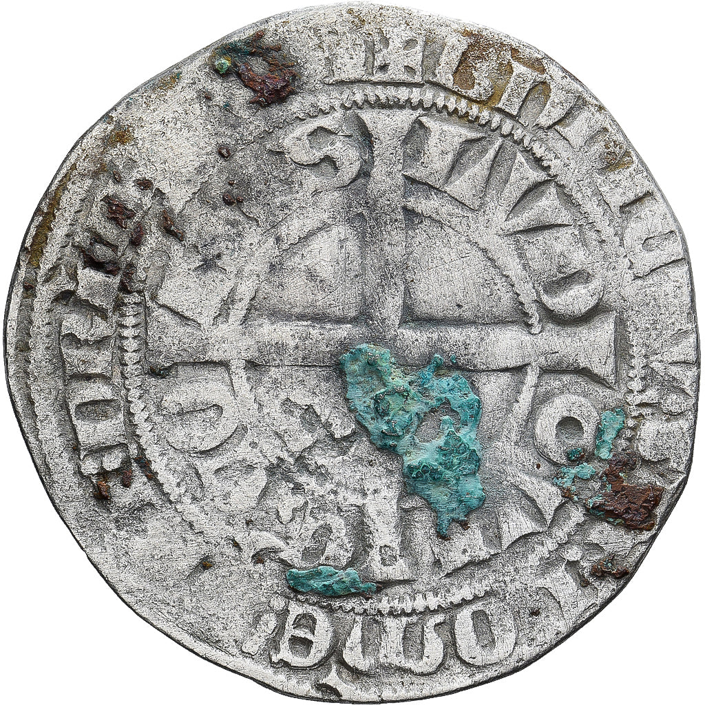 Moneda, Francia, Flanders, Louis II de Mâle, Gros, 1346-1384, BC+, Plata