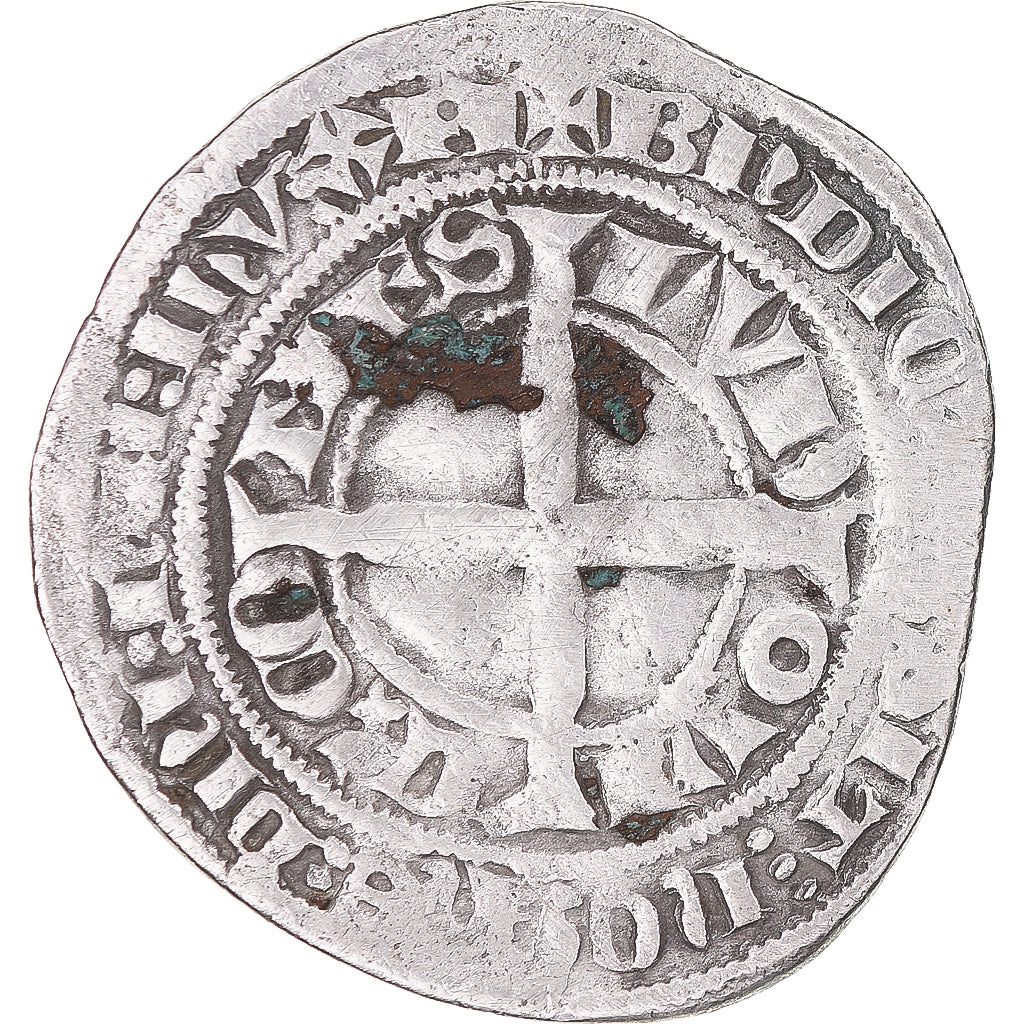 Moneda, Francia, Flanders, Louis II de Mâle, Gros, 1346-1384, BC+, Plata