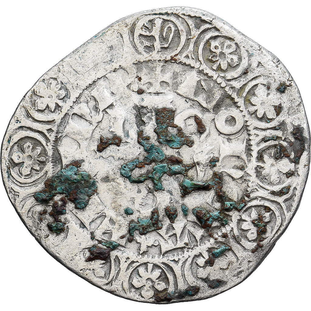 Munten, Frankrijk, Vlaanderen, Louis II de Mâle, Gros, 1346-1384, FR+, Zilver