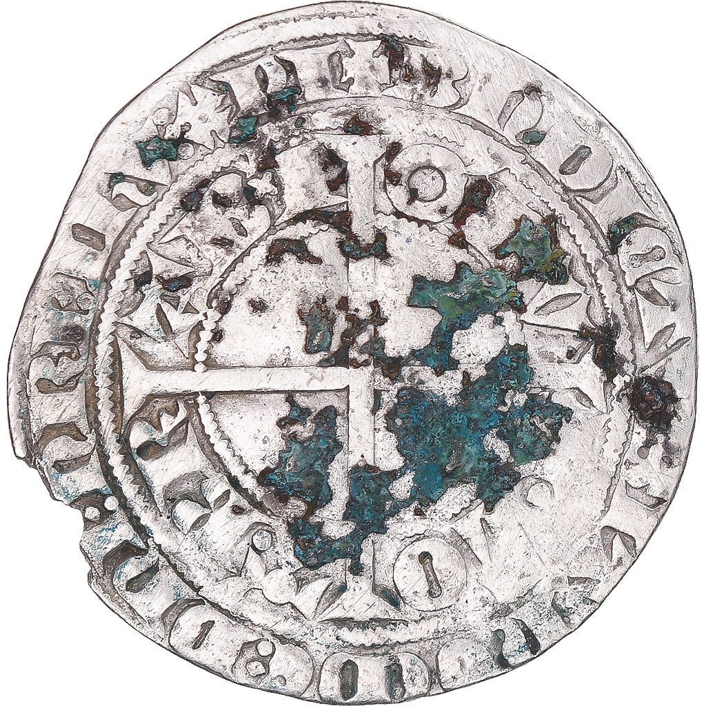 Moneda, Francia, Flanders, Louis II de Mâle, Gros, 1346-1384, BC+, Plata