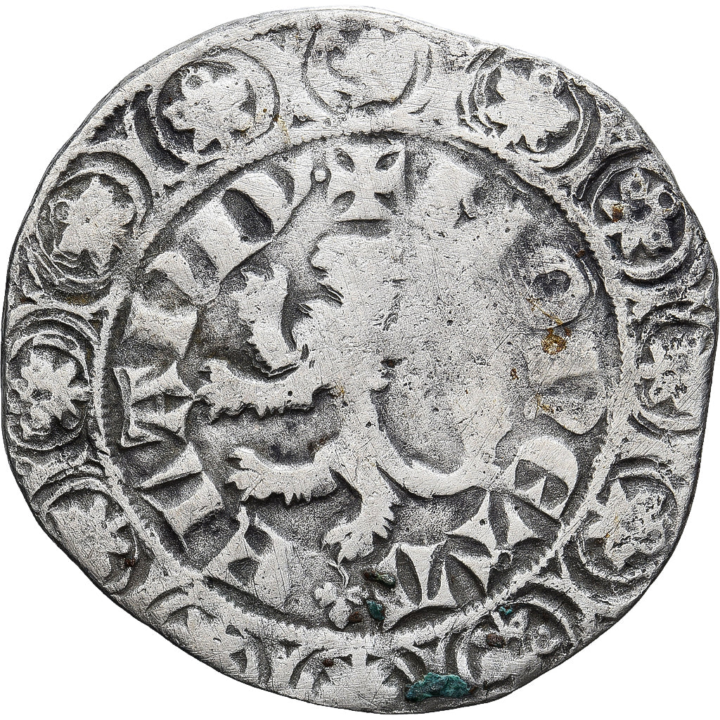 Monnaie, France, Flandre, Louis II de Mâle, Gros, 1346-1384, TB+, Argent