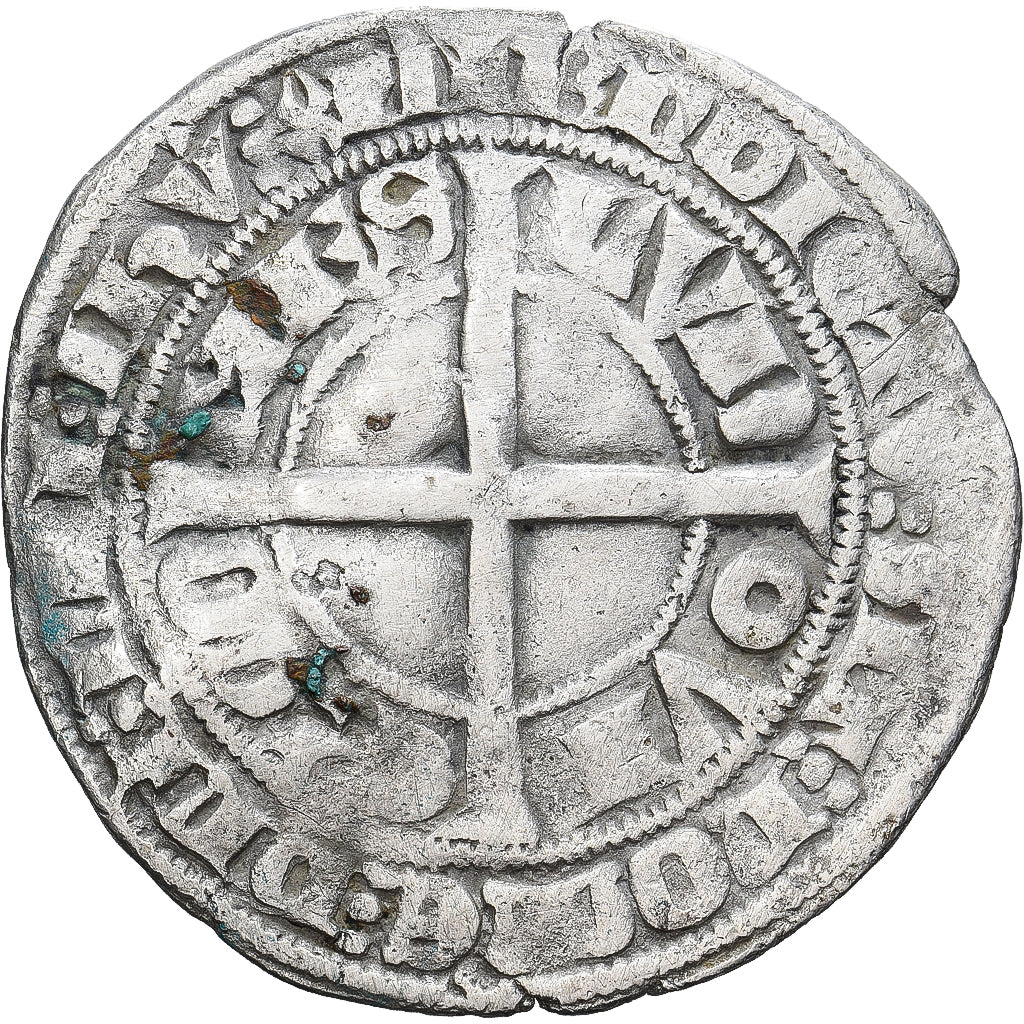 Moneta, Francia, Flanders, Louis II de Mâle, Gros, 1346-1384, MB+, Argento