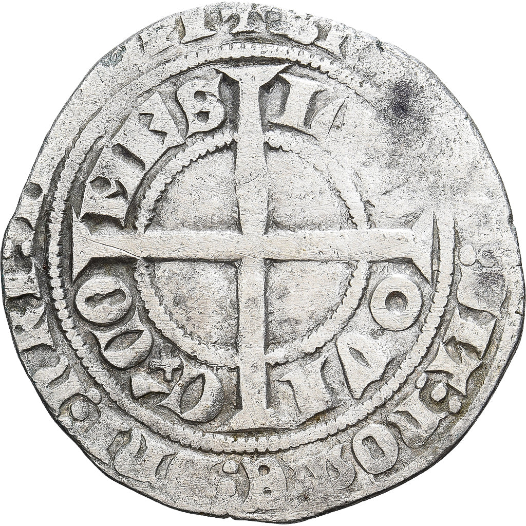 Munten, Frankrijk, Vlaanderen, Louis II de Mâle, Gros, 1346-1384, FR+, Zilver