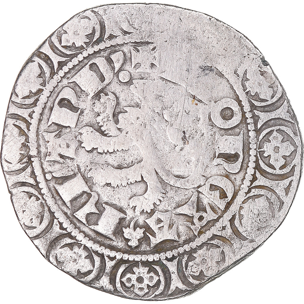 Coin, France, Flanders, Louis II de Mâle, Gros, 1346-1384, VF(30-35), Silver