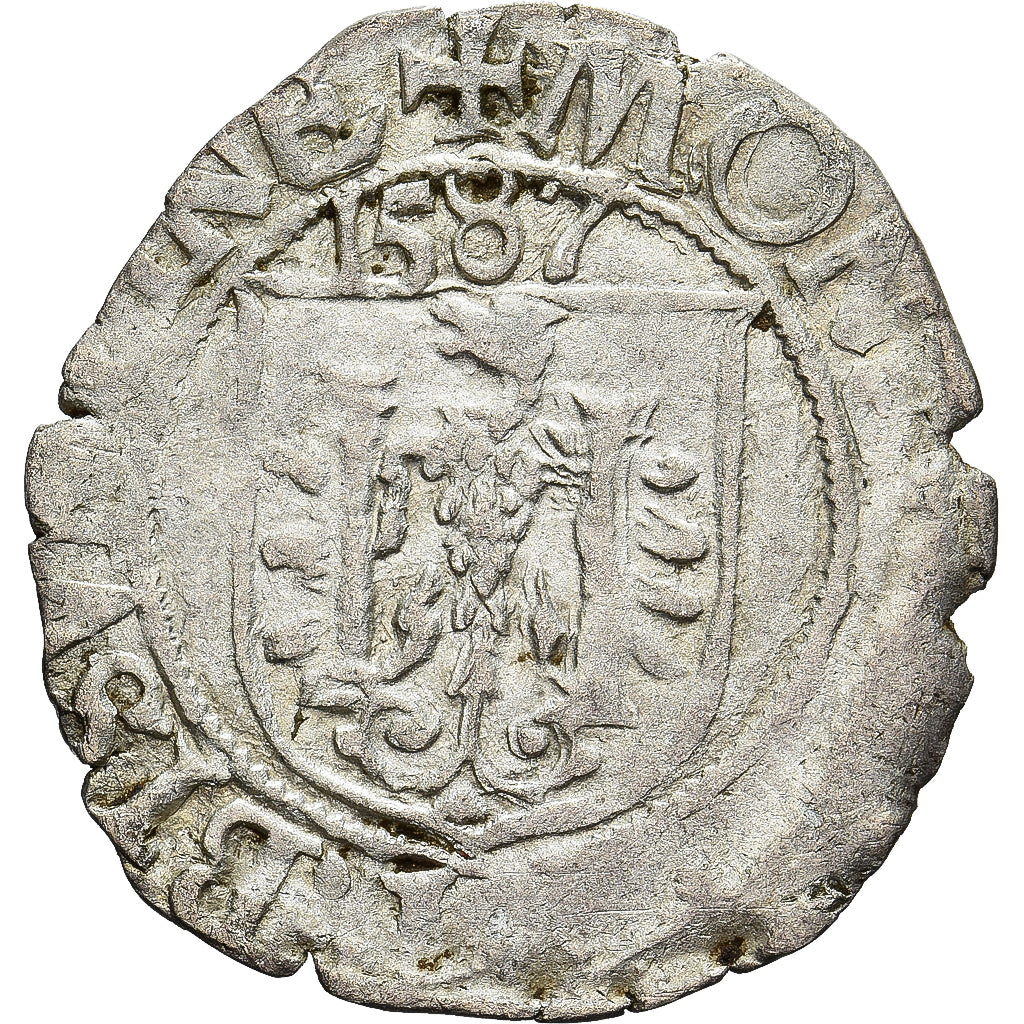Munten, FRANSE STATEN, Franche-Comté, Carolus, 1587, Besançon, ZF, Billon