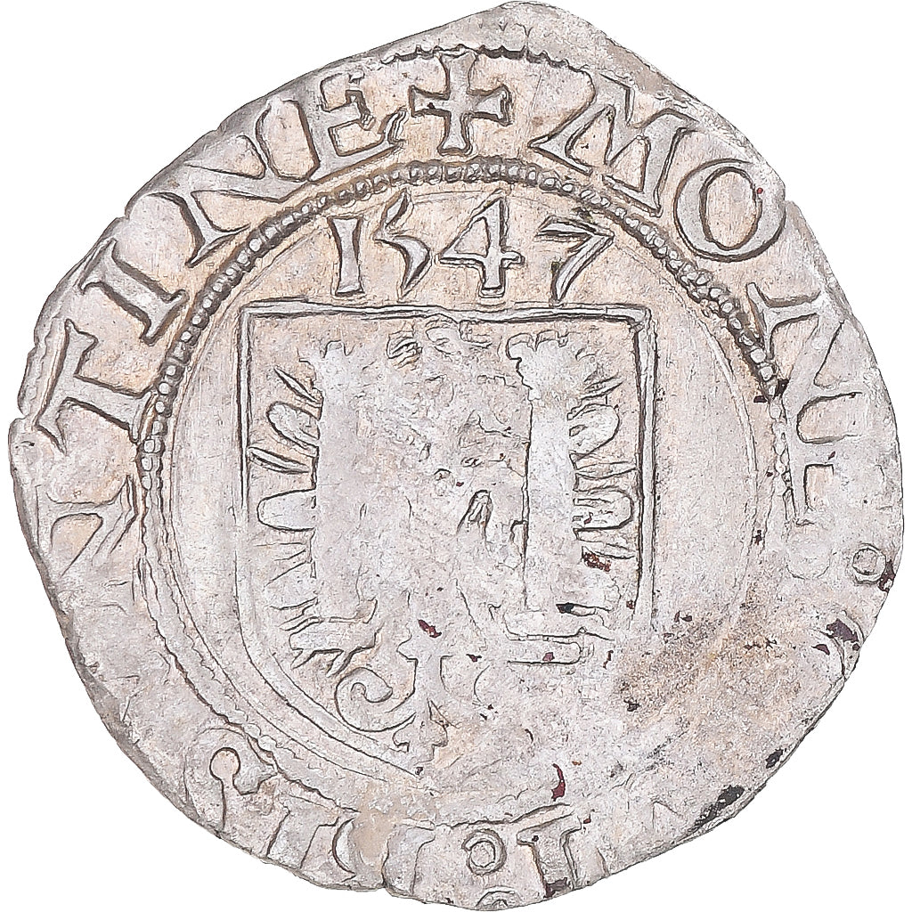 Moneda, ESTADOS FRANCESES, Franche-Comté, Carolus, 1547, Besançon, BC+