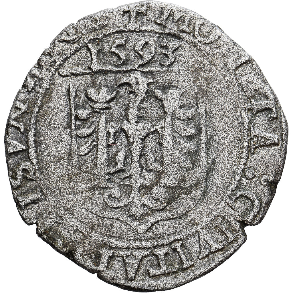 Moneda, ESTADOS FRANCESES, Franche-Comté, Carolus, 1593, Besançon, MBC