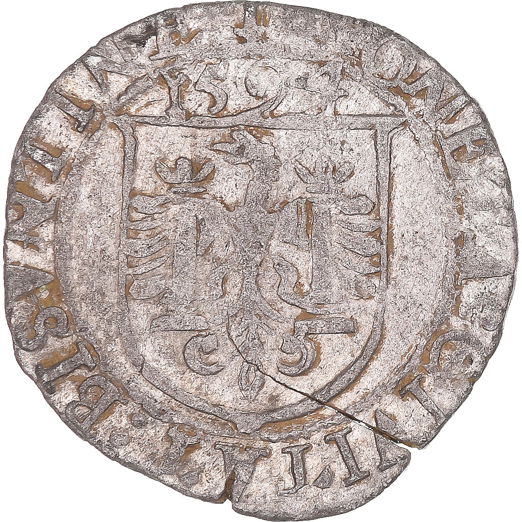 Munten, FRANSE STATEN, Franche-Comté, Carolus, 1594, Besançon, FR+, Billon