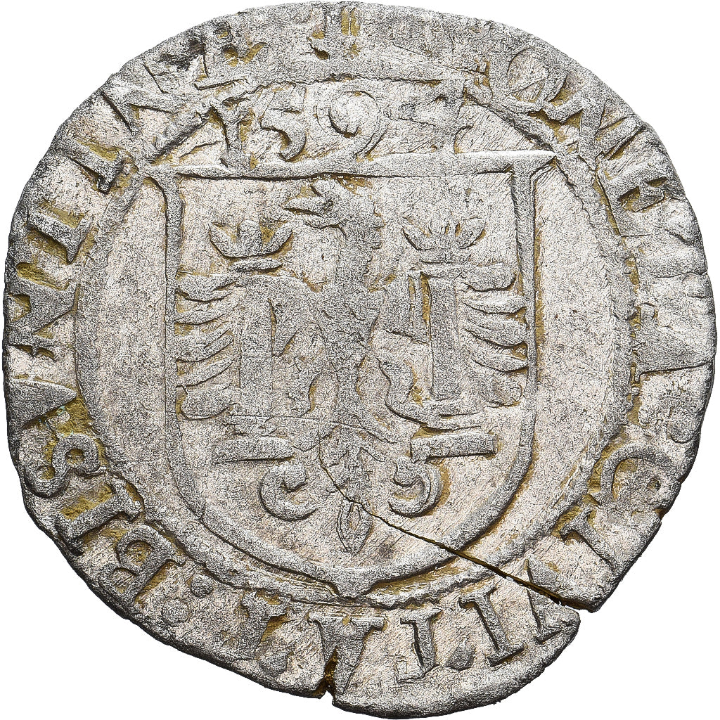 Moneda, ESTADOS FRANCESES, Franche-Comté, Carolus, 1594, Besançon, BC+
