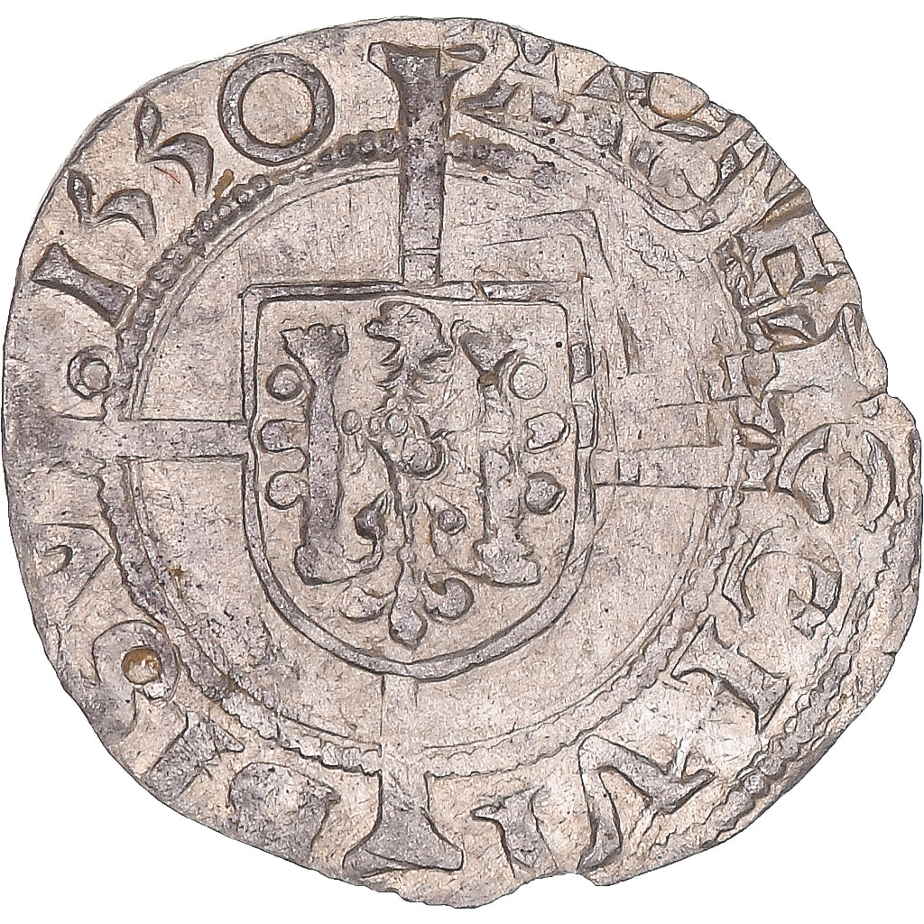 Moneda, ESTADOS FRANCESES, Franche-Comté, 1/2 Carolus, 1550, Besançon, BC+